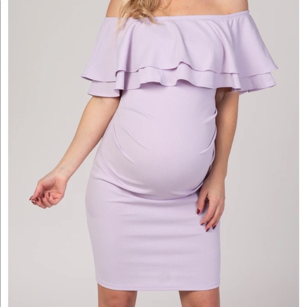 Pink blush maternity dress